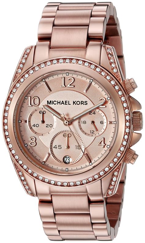 michael kors horloge dames rose goud|michael kors rose gold tone.